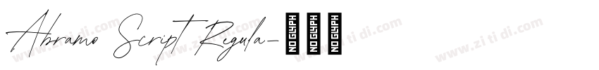 Abramo Script Regula字体转换